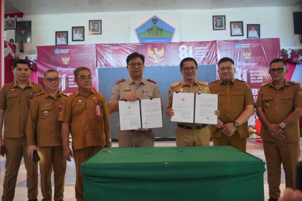 Tampak, penandatangan Nota Kesepahaman terkait program tata kelola agraria di Kabupaten Minahasa Utara. (FOTO/Istimewa)